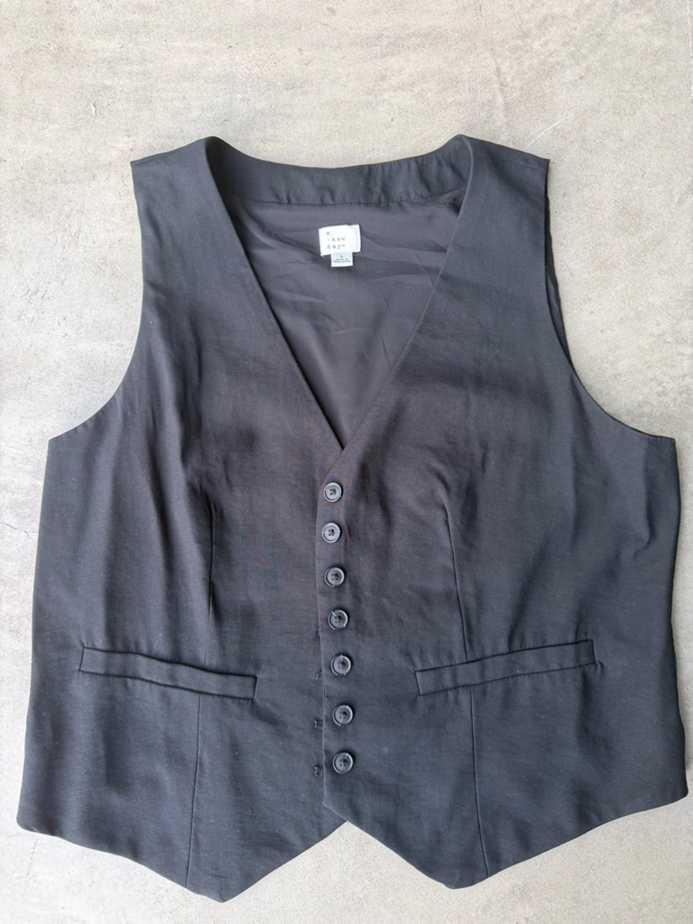 Black Women's Multi-Button Vest